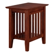AFI Mission Solid Wood Chair Side Contemporary Table in Walnut