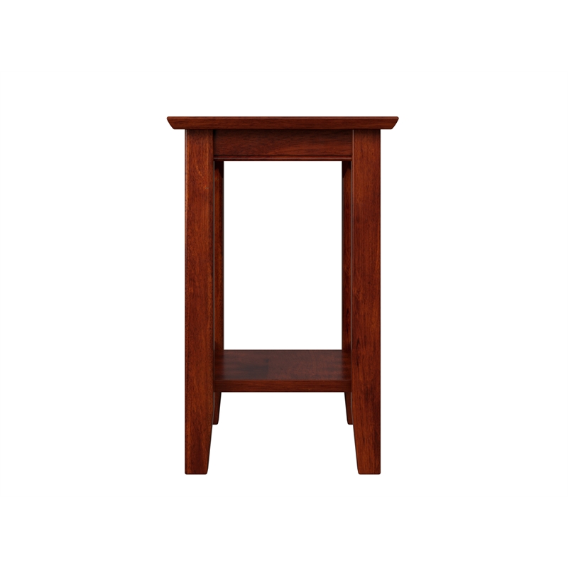 AFI Mission Solid Wood Chair Side Contemporary Table in Walnut