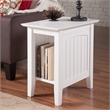 AFI Nantucket Solid Wood Transitional Chair Side Table in White