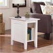AFI Nantucket Solid Wood Transitional Chair Side Table in White