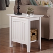 AFI Nantucket Solid Wood Transitional Chair Side Table in White