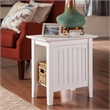 AFI Nantucket Solid Wood Transitional Chair Side Table in White