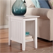 AFI Nantucket Solid Wood Transitional Chair Side Table in White