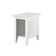 AFI Nantucket Solid Wood Transitional Chair Side Table in White