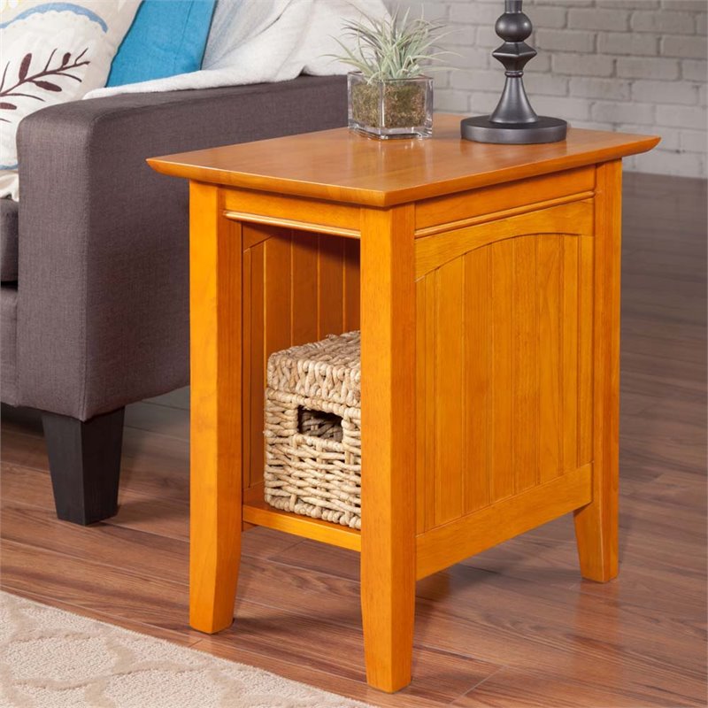 Atlantic Furniture Nantucket Chair Side Table in Caramel Latte - AH13307