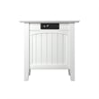 AFI Nantucket Solid Wood Chair Side Table with Built in Device Charger in White