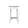 AFI Nantucket Solid Wood Chair Side Table with Built in Device Charger in White