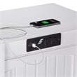 AFI Nantucket Solid Wood Chair Side Table with Built in Device Charger in White