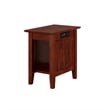 AFI Nantucket Solid Wood Chair Side Table with USB Charger in Walnut
