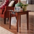 AFI Shaker Solid Wood End Table with Built In Charger in Walnut