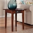 AFI Shaker Solid Wood End Table with Built In Charger in Walnut