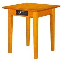 Atlantic Furniture Shaker Charger End Table In Walnut Ah14114