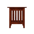 AFI Mission Solid Wood Contemporary End Table in Walnut Brown