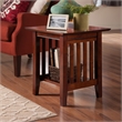 AFI Mission Solid Wood Contemporary End Table in Walnut Brown