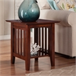AFI Mission Solid Wood Contemporary End Table in Walnut Brown