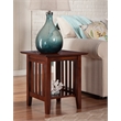 AFI Mission Solid Wood Contemporary End Table in Walnut Brown