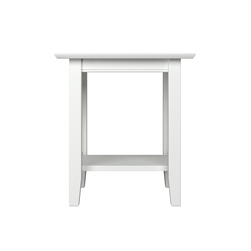 AFI Nantucket Solid Wood Transitional End Table in White