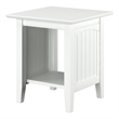 AFI Nantucket Solid Wood Transitional End Table in White