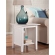 AFI Nantucket Solid Wood Transitional End Table in White