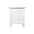 AFI Nantucket Solid Wood End Table with Built In Device Charger in White