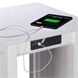 AFI Nantucket Solid Wood End Table with Built In Device Charger in White