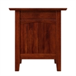 AFI Nantucket Solid Wood End Table with Built In Device Charger in Walnut
