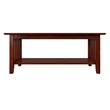 AFI Mission Solid Wood Transitional Coffee Table in Walnut Brown