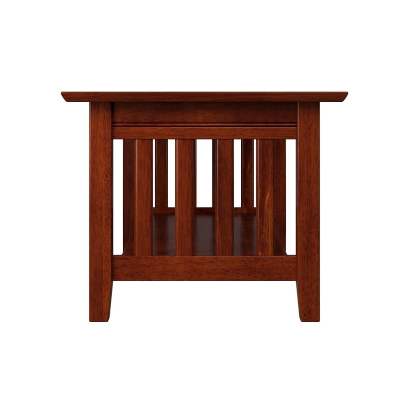 AFI Mission Solid Wood Transitional Coffee Table in Walnut Brown