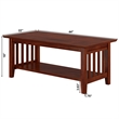 AFI Mission Solid Wood Transitional Coffee Table in Walnut Brown
