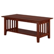 AFI Mission Solid Wood Transitional Coffee Table in Walnut Brown