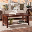 AFI Mission Solid Wood Transitional Coffee Table in Walnut Brown
