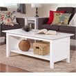 AFI Nantucket  Solid Wood Transitional Coffee Table in White