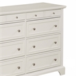 Homestyles Naples Off White Wood Dresser with Felt Lined Top Drawers