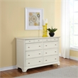 Homestyles Naples Off White Wood Dresser with Felt Lined Top Drawers