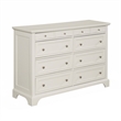 Homestyles Naples Off White Wood Dresser with Felt Lined Top Drawers