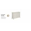 Homestyles Naples Off White Wood Dresser with Felt Lined Top Drawers