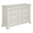 Homestyles Naples Off White Wood Dresser with Felt Lined Top Drawers