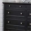 Homestyles Bedford Engineered Wood 8-Drawers Double Bedroom Dresser in Black