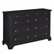 Homestyles Bedford Engineered Wood 8-Drawers Double Bedroom Dresser in Black