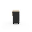 Homestyles Mobile Kitchen Island Cart with Wood Drop Leaf Breakfast Bar in Black