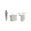 Homestyles Mobile Kitchen Island Cart with Wood Drop Leaf Breakfast Bar in White
