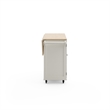 Homestyles Mobile Kitchen Island Cart with Wood Drop Leaf Breakfast Bar in White