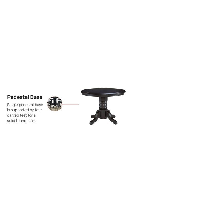 Homestyles Blair Wood Dining Table in Black