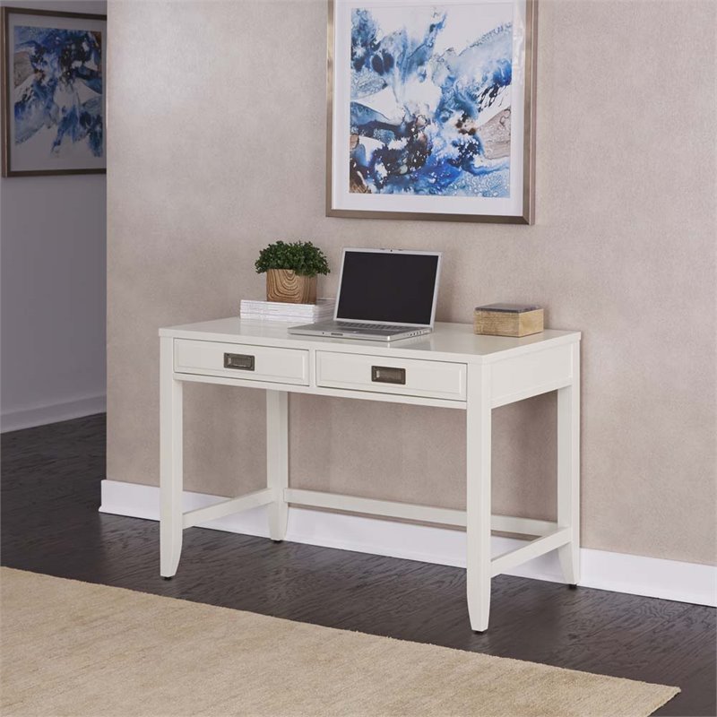 Home Styles Newport Classic Writing Desk in Satin White - 5515-16