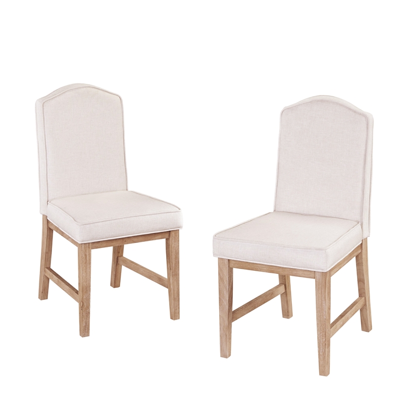 Homestyles Cambridge Wood Dining Chair Pair in Off White