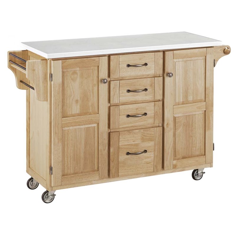 Quartz Top Kitchen Cart in Natural 91000110