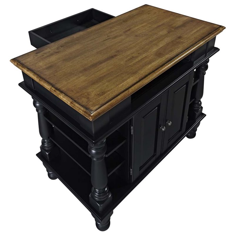 Home Styles Americana Kitchen Island In Black 5082 94