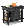 Homestyles Americana Wood Kitchen Island in Black