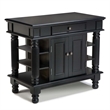 Homestyles Americana Wood Kitchen Island in Black
