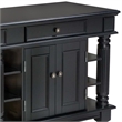 Homestyles Americana Wood Kitchen Island in Black